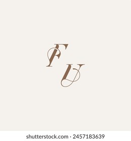 Luxury and Elegant FU wedding concept design ideas initial monogram logo letter