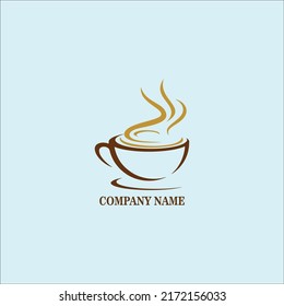 Luxury and elegant Gold coffee cup design concept suitable for your business
