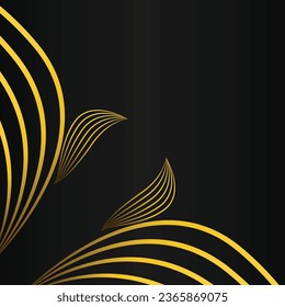 luxury elegant gold floral frame border decoration design