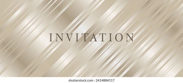 Luxury elegant gold invitation. Premium golden horizontal fashionable minimalist template for wedding card, invitation, banner,  gift certificate, gift card.