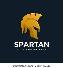 Luxury elegant gold Spartan warrior logo