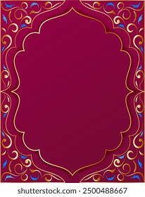Luxury elegant golden wedding invitation or menu card