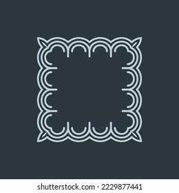 luxury elegant grey square pulse pattern frame