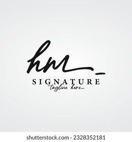 Logotipo de las iniciales manuscritas de lujo y elegante.Logo para la firma , boutique , salón , fotografía y moda.