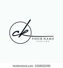 Luxury and elegant handwritten initials logo.Logo for signature , boutique , salon , photography and fashion.