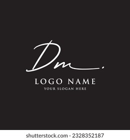 Luxury and elegant handwritten initials logo.Logo for signature , boutique , salon , photography and fashion.