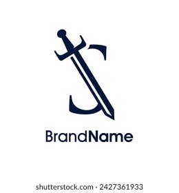 Luxuriöses und elegantes Illustrations-Logo-Design Initial S Kombinieren Sie mit Schwert. Logo Gut für jedes Unternehmen.
