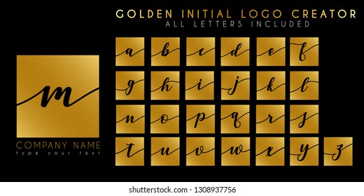 Luxury elegant initial letter logo template