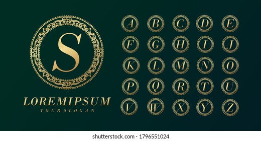 Luxury elegant initial letter logo template