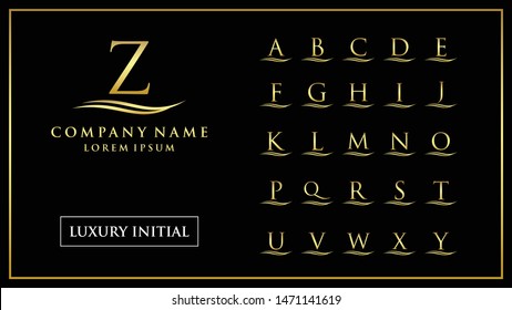 Luxury and elegant initial letter vector template