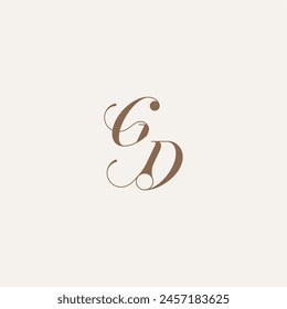 Luxus und Elegant erste Monogramm Logo Brief Hochzeit Konzept Design Ideen GD