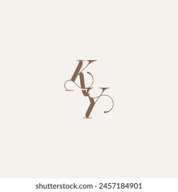 Luxury and Elegant initial monogram logo letter wedding concept design ideas KY