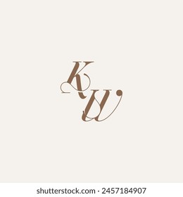 Luxury and Elegant initial monogram logo letter wedding concept design ideas KW