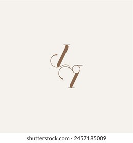 Luxury and Elegant initial monogram logo letter wedding concept design ideas II