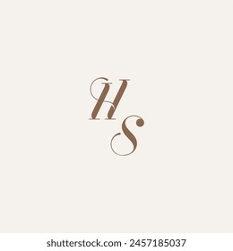 Luxury and Elegant initial monogram logo letter wedding concept design ideas HS