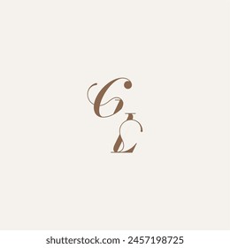 Luxury and Elegant initial monogram logo letter wedding concept design ideas GL