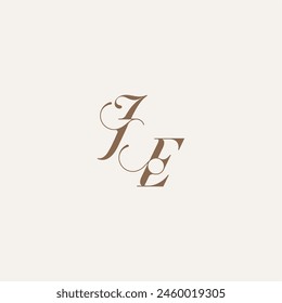 Luxury and Elegant initial monogram logo letter wedding concept design ideas JE