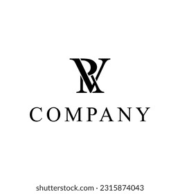 luxury elegant initials v and r logo design