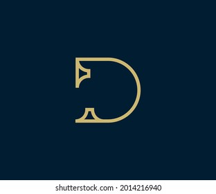 Luxury Elegant Letter D Logo Design Stock Vector (Royalty Free ...