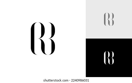 Luxury and elegant letter RB monogram logo design vector