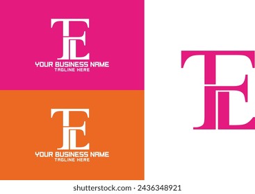 Luxury and Elegant Letter TE Logo Design. Suitable for Luxury Fashion Brands