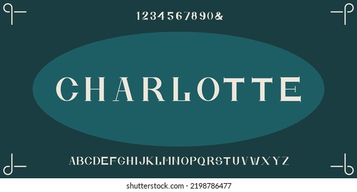 luxury elegant letters and numbers alphabet vector