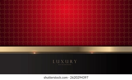 Luxury Elegant line black, red, and gold abstract background in 1920 x 1080 format. Ideal for Islamic and Diwali invitations, wallpapers, and web banners. vector design, not AI generated. - Powered by Shutterstock - Get 15% off with code: PIKWIZARD15
