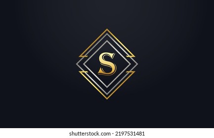 Luxuriöser eleganter Logo-Design-Vektorgrafik mit S