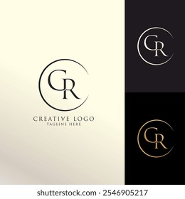 luxury and elegant logo letters GR vector design