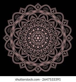 Luxus Eleganter Mandala schwarzer Hintergrund
