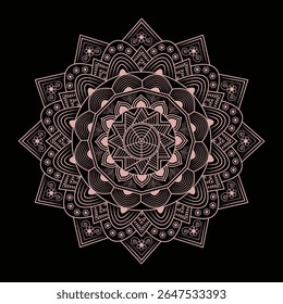 Luxury Elegant mandala black background
