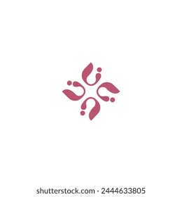 Luxury, elegant, minimal flower vector logo