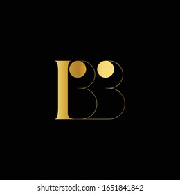Luxury Elegant minimal letter symbol. Alphabet B logo design. Vector illustration.