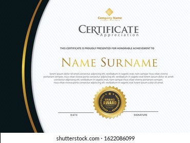 Luxury Elegant Modern Certificate Template Texture Stock Vector ...