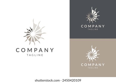 Luxury and elegant sea shell logo design template