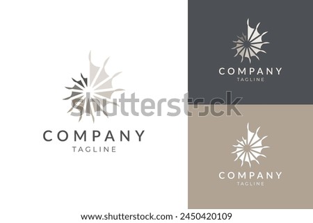 Luxury and elegant sea shell logo design template