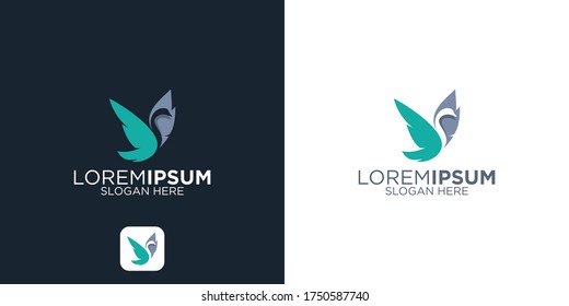 Luxury and Elegant Swan logo 