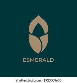 Luxury elegant tulip flower logo negative space style. Flower symbol. Beauty, spa, salon, cosmetics or boutique logo and more business.