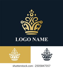 Luxus Elegante einzigartige Queen Crown Logo Vektor Vorlage für Schönheit Kosmetik, Hautpflege, Salon, Woman Fashion Company