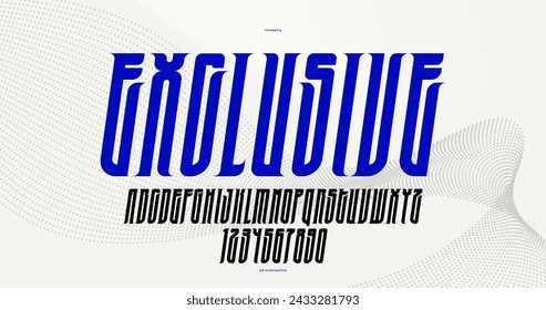 Fuente vectorial elegante de lujo para logotipos y emblemas, alfabeto tipográfico de letras modernas en estilo de moda serif clásico, tipo de letra de belleza, mejor para logotipos y emblemas, versión en cursiva.
