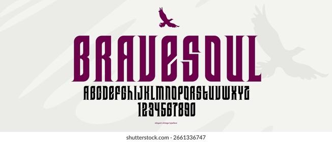 Luxury elegant vector font for logos and emblems, modern letters typography alphabet in classic serif fashion style, beauty typeface, best for logos and emblems.