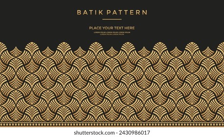 Luxury and elegant vector javanese batik seamless pattern template