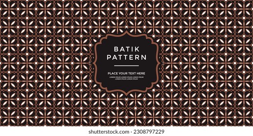 Luxury and elegant vector Javanese ethnic batik pattern template