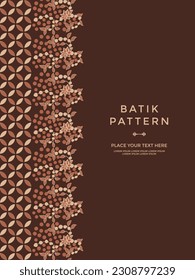 Luxury and elegant vector Javanese ethnic batik pattern template