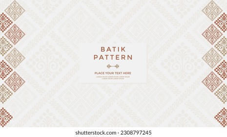 Luxury and elegant vector Javanese ethnic batik pattern template