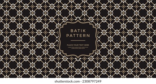 Luxuriöse und elegante Vektorgrafik-Vorlage für ethnische Batik-Muster in Java