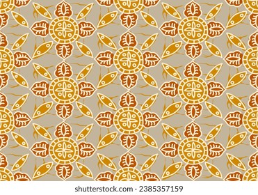 Luxury and elegant vector Javanese ethnic batik seamless pattern template