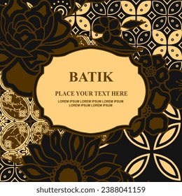 Luxury and elegant vector Javanese ethnic batik pattern template