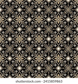 Luxury and elegant vector Javanese ethnic batik pattern template