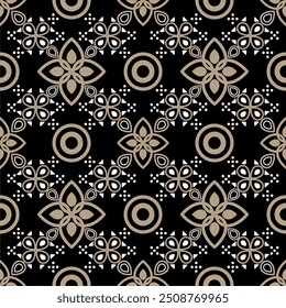 Luxo e elegante vetor javanês modelo padrão batik étnico